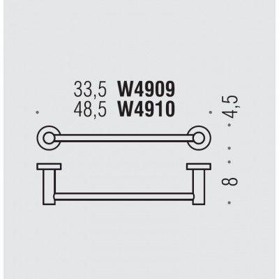 Полотенцедержатель COLOMBO DESIGN PLUS W4910.HPS широкий