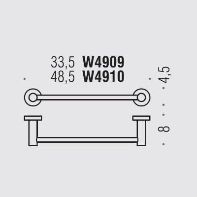 Полотенцедержатель COLOMBO DESIGN PLUS W4910.GM широкий