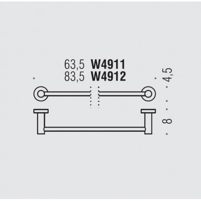 Полотенцедержатель COLOMBO DESIGN PLUS W4911.HPS широкий