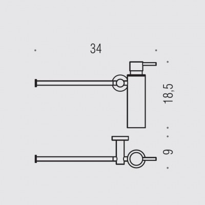 Полотенцедержатель с дозатором COLOMBO DESIGN PLUS W4975.GM настенный