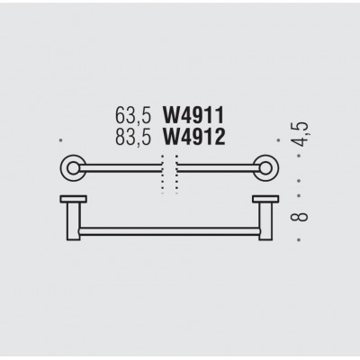 Полотенцедержатель COLOMBO DESIGN PLUS W4911.GM широкий