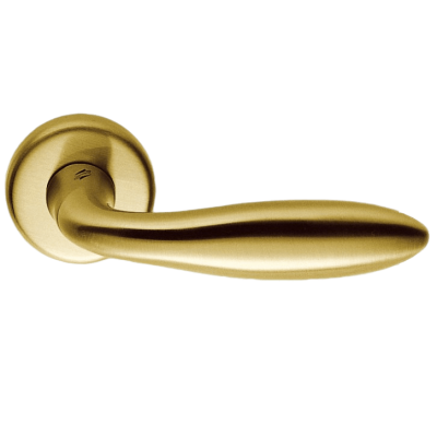 Дверная ручка Colombo Design MACH CD81R золото матовое в комплекте с накладками под ключ для межкомнатых дверей