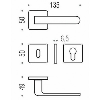 Дверная ручка Colombo Design FEDRA AC11RSB.VM винтаж матовый