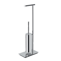 Стойка COLOMBO DESIGN SQUARE B9907.HPS напольная с держателем туалетной бумаги и ершиком Стойка COLOMBO DESIGN SQUARE B9907.HPS напольная с держателем туалетной бумаги и ершиком