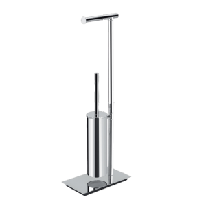Стойка COLOMBO DESIGN SQUARE B9907.HPS напольная с держателем туалетной бумаги и ершиком Стойка COLOMBO DESIGN SQUARE B9907.HPS напольная с держателем туалетной бумаги и ершиком