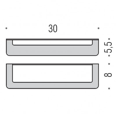 Полотенцедержатель COLOMBO DESIGN OVER B7009 широкий