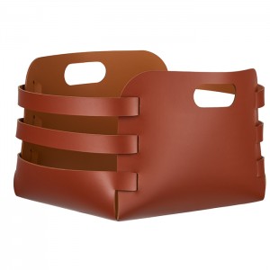 ADJ Корзина Riga, 27x36xH25 см., цвет: бордо/коньяк ADJ Корзина Riga, 27x36xH25 см., цвет: бордо/коньяк