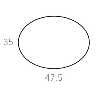 ADJ Овальный плейсмат, 47,5x35 см., цвет: небесный/эвкалипт