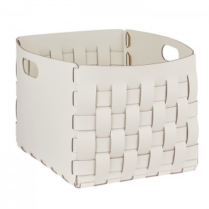 ADJ Корзинка Bottega, 35x40xH30 см., цвет: белый/панна котта ADJ Корзинка Bottega, 35x40xH30 см., цвет: белый/панна котта