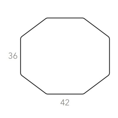 ADJ Шестиугольный плейсмат, 44,5x38 см., цвет: небесный/эвкалипт