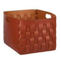 ADJ Корзинка Bottega, 35x40xH30 см., цвет: бордо/коньяк ADJ Корзинка Bottega, 35x40xH30 см., цвет: бордо/коньяк