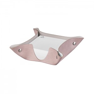 ADJ Подставка для бумажных блоков, 10x10xH4 см., цвет: пепельная роза/устричный ADJ Подставка для бумажных блоков, 10x10xH4 см., цвет: пепельная роза/устричный