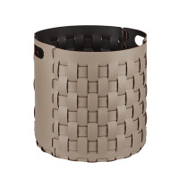 ADJ Круглая корзина Bottega, D40xH40 см., цвет: капучино/шоколад ADJ Круглая корзина Bottega, D40xH40 см., цвет: капучино/шоколад