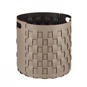 ADJ Круглая корзина Bottega, D40xH40 см., цвет: капучино/шоколад ADJ Круглая корзина Bottega, D40xH40 см., цвет: капучино/шоколад