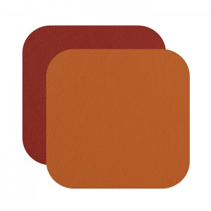 ADJ Костер 12x12см., квадратный, натуральная кожа, цвет: коньяк/бордо ADJ Костер 12x12см., квадратный, натуральная кожа, цвет: коньяк/бордо