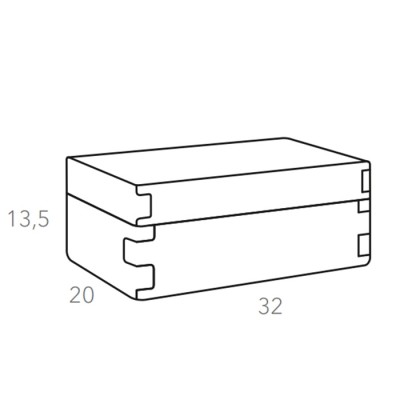 ADJ Коробка Snob, 32x20xH13,5 см., цвет: черный/серый