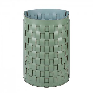ADJ Круглая корзина для белья Bottega, D40xH57 см., цвет: эвкалипт/небесный ADJ Круглая корзина для белья Bottega, D40xH57 см., цвет: эвкалипт/небесный