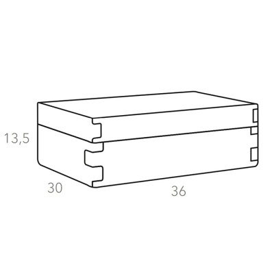 ADJ Коробка Snob, 36x30xH13,5 см., цвет: серый/черный