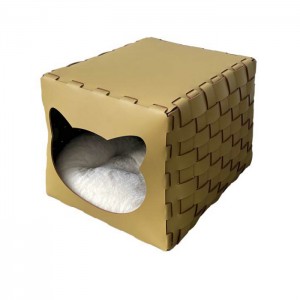 ADJ Домик для питомца Cat, 35x40xH35 см., цвет: горчичный/оливковый ADJ Домик для питомца Cat, 35x40xH35 см., цвет: горчичный/оливковый