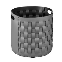 ADJ Круглая корзина Bottega, D40xH40 см., цвет: серый/черный ADJ Круглая корзина Bottega, D40xH40 см., цвет: серый/черный