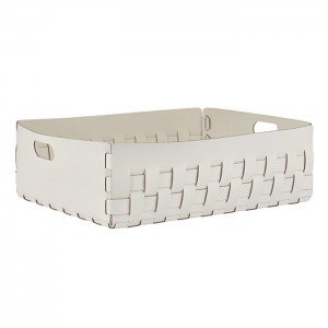 ADJ Корзинка Dubai, 60x50xH20 см., цвет: белый/панна котта ADJ Корзинка Dubai, 60x50xH20 см., цвет: белый/панна котта