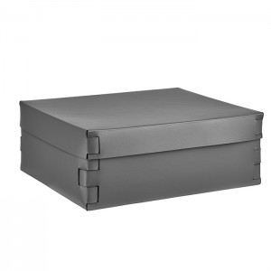 ADJ Коробка Snob, 36x30xH13,5 см., цвет: серый/черный ADJ Коробка Snob, 36x30xH13,5 см., цвет: серый/черный