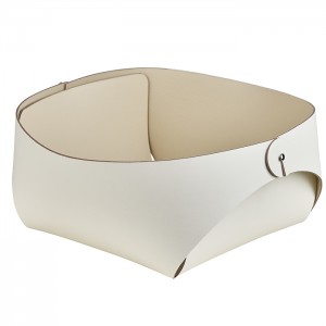 ADJ Корзинка Flora, 20x20xH9 см., цвет: белый/панна котта ADJ Корзинка Flora, 20x20xH9 см., цвет: белый/панна котта