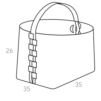 ADJ Корзина, 35x30xH26 см., цвет: горчичный/оливковый