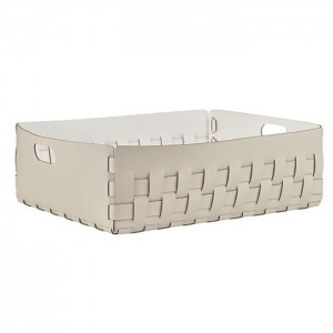 ADJ Корзинка Dubai, 60x50xH20 см., цвет: панна котта/белый ADJ Корзинка Dubai, 60x50xH20 см., цвет: панна котта/белый