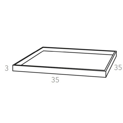 ADJ Поднос Mondo, 35x35xH3 см., цвет: горчичный/оливковый