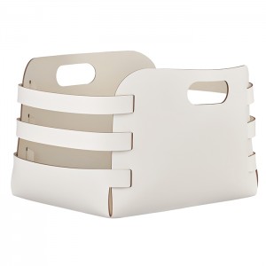 ADJ Корзина Riga, 27x36xH25 см., цвет: белый/панна котта ADJ Корзина Riga, 27x36xH25 см., цвет: белый/панна котта