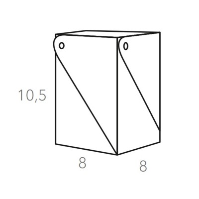 ADJ Стаканчик, 8x8xH10,5 см., цвет: черный/серый