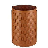 ADJ Круглая корзина Bottega, D40xH57 см., цвет: коньяк/бордо ADJ Круглая корзина Bottega, D40xH57 см., цвет: коньяк/бордо