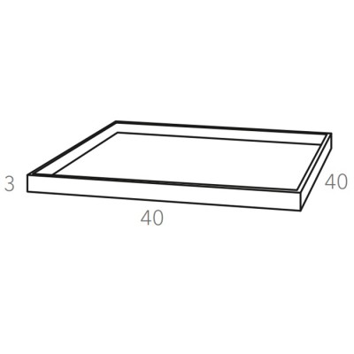 ADJ Поднос Mondo, 40x40xH3 см., цвет: панна котта/белый