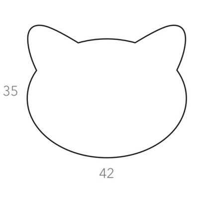 ADJ Плейсмат детский Cat, 42x35 см., цвет: белый/панна котта