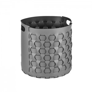 ADJ Круглая корзина Dubai, D40xH40 см., цвет: серый/черный ADJ Круглая корзина Dubai, D40xH40 см., цвет: серый/черный