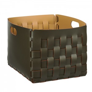 ADJ Корзинка Bottega, 35x40xH30 см., цвет: оливковый/горчичный ADJ Корзинка Bottega, 35x40xH30 см., цвет: оливковый/горчичный