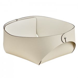 ADJ Корзинка Flora, 20x20xH9 см., цвет: панна котта/белый ADJ Корзинка Flora, 20x20xH9 см., цвет: панна котта/белый