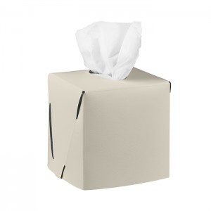 ADJ Салфетница Kleenex, 12x12xH12 см., цвет: панна котта/белый ADJ Салфетница Kleenex, 12x12xH12 см., цвет: панна котта/белый