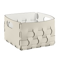 ADJ Корзинка Dubai, 25x25xH20 см., цвет: панна котта/белый ADJ Корзинка Dubai, 25x25xH20 см., цвет: панна котта/белый