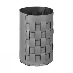 ADJ Корзина для мусора Bottega, D22xH35 см., цвет: серый/черный ADJ Корзина для мусора Bottega, D22xH35 см., цвет: серый/черный