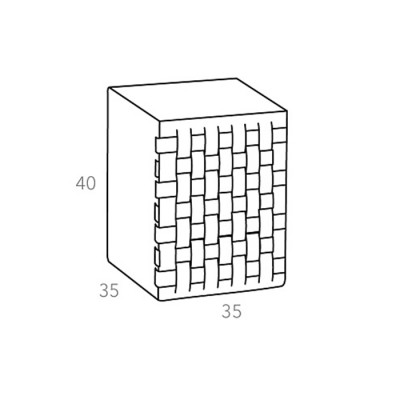 ADJ Пуф, 35x35xH40 см., цвет: коньяк/бордо