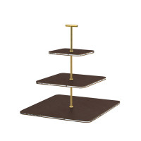 ADJ Сервировочная стойка 30x30xH35см., ручка Т, цвет: шоколад/фурнитура золото