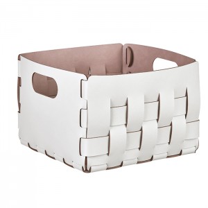 ADJ Корзинка Bottega, 25x25xH20 см., цвет: устричный/пепельная роза ADJ Корзинка Bottega, 25x25xH20 см., цвет: устричный/пепельная роза