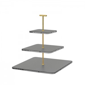 ADJ Сервировочная стойка 30x30xH35см., ручка Т, цвет: серый/фурнитура золото ADJ Сервировочная стойка 30x30xH35см., ручка Т, цвет: серый/фурнитура золото