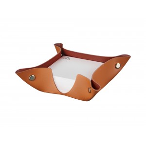 ADJ Подставка для бумажных блоков 10x10x4см., натуральная кожа, цвет: коньяк/бордо ADJ Подставка для бумажных блоков 10x10x4см., натуральная кожа, цвет: коньяк/бордо