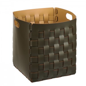 ADJ Корзинка Bottega, 35x35xH40 см., цвет: оливковый/горчичный ADJ Корзинка Bottega, 35x35xH40 см., цвет: оливковый/горчичный