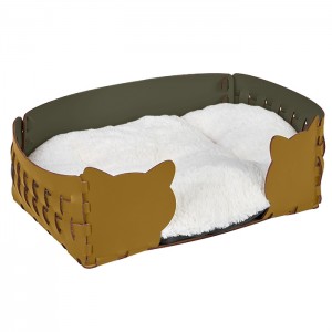 ADJ Лежанка Cat, 45x30xH15 см., цвет: горчичный/оливковый ADJ Лежанка Cat, 45x30xH15 см., цвет: горчичный/оливковый