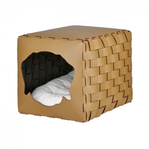 ADJ Домик для питомца Dog, 35x40xH35 см., цвет: горчичный/оливковый ADJ Домик для питомца Dog, 35x40xH35 см., цвет: горчичный/оливковый