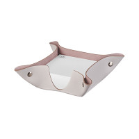 ADJ Подставка для бумажных блоков, 10x10xH4 см., цвет: устричный/пепельная роза ADJ Подставка для бумажных блоков, 10x10xH4 см., цвет: устричный/пепельная роза